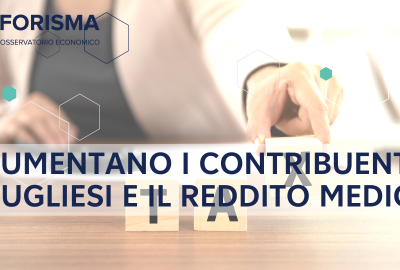 Aumentano i contribuenti pugliesi e il reddito medio